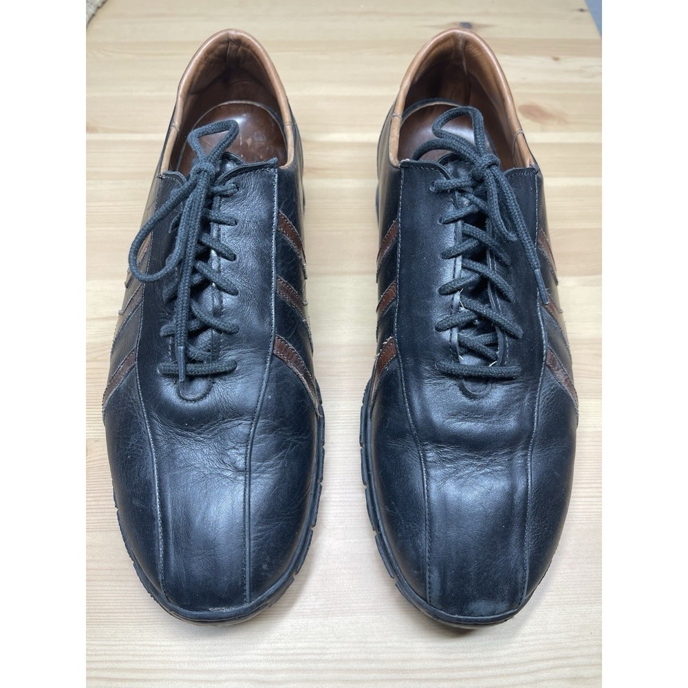 Allen Edmonds Traveler Sz 9 Two Tones Black &Brown Oxford USA Made Lace Up